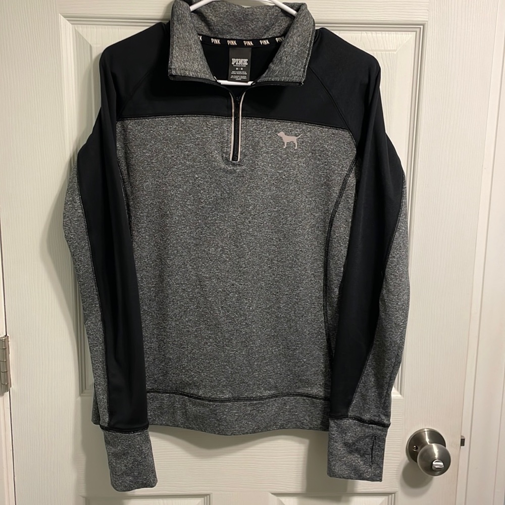 Pink 3/4 Zip Pullover Hoodie